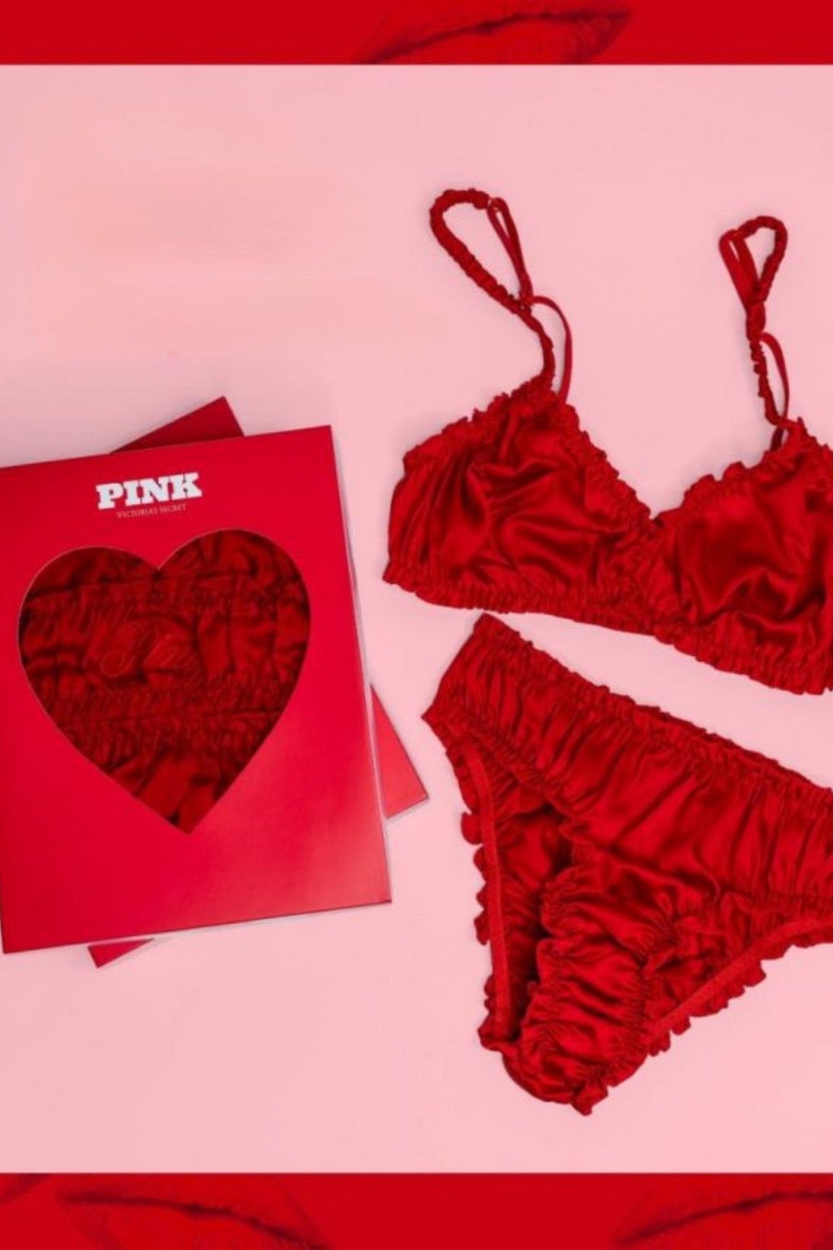 Комплект белья с оборками 69282310 red