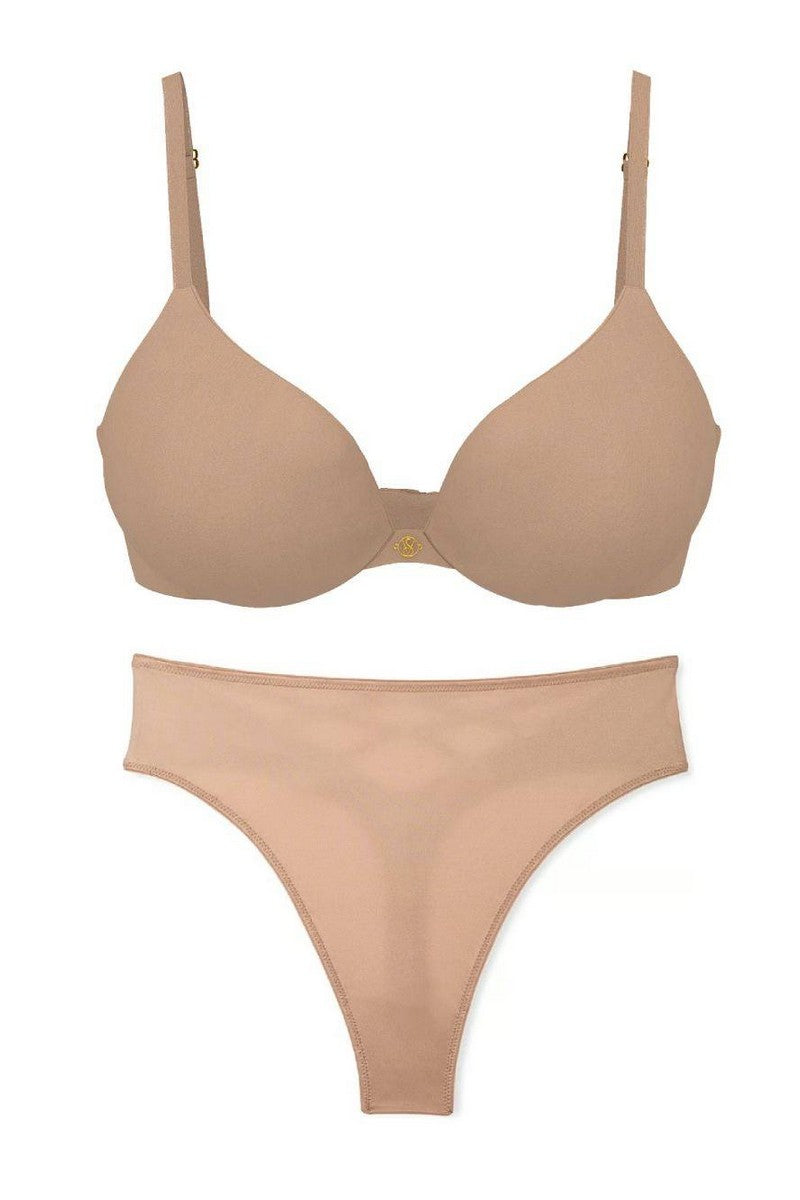 Гладкий комплект пуш-ап 733428165 beige Victoria`s Secret