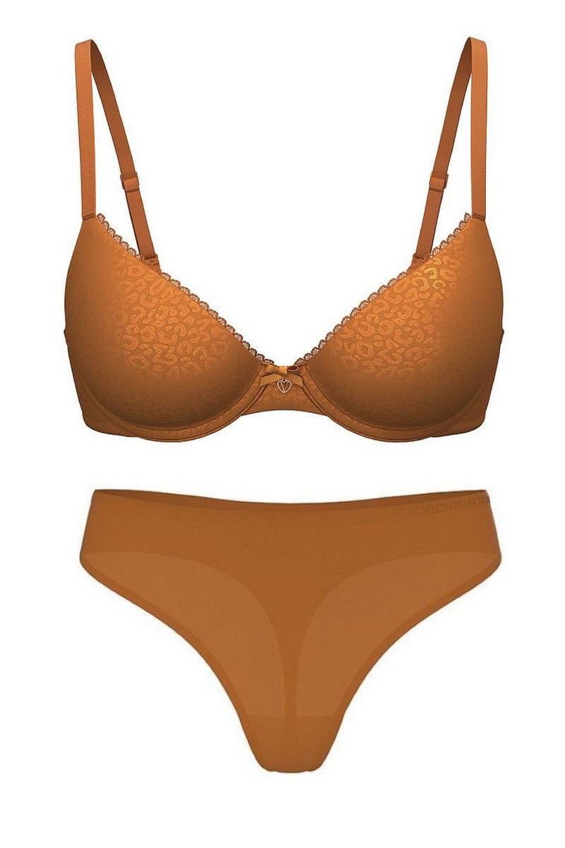 Гладкий комплект білизни 74933413 brown Victoria`s Secret
