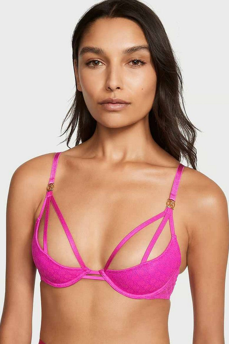 Відкритий бюстгальтер + пояс 749992845 pink Victoria`s Secret бюстгальтер