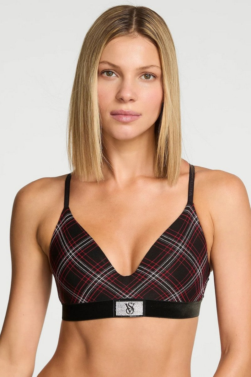 Комплект білизни зі стразами 76206689 Black Victoria`s Secret