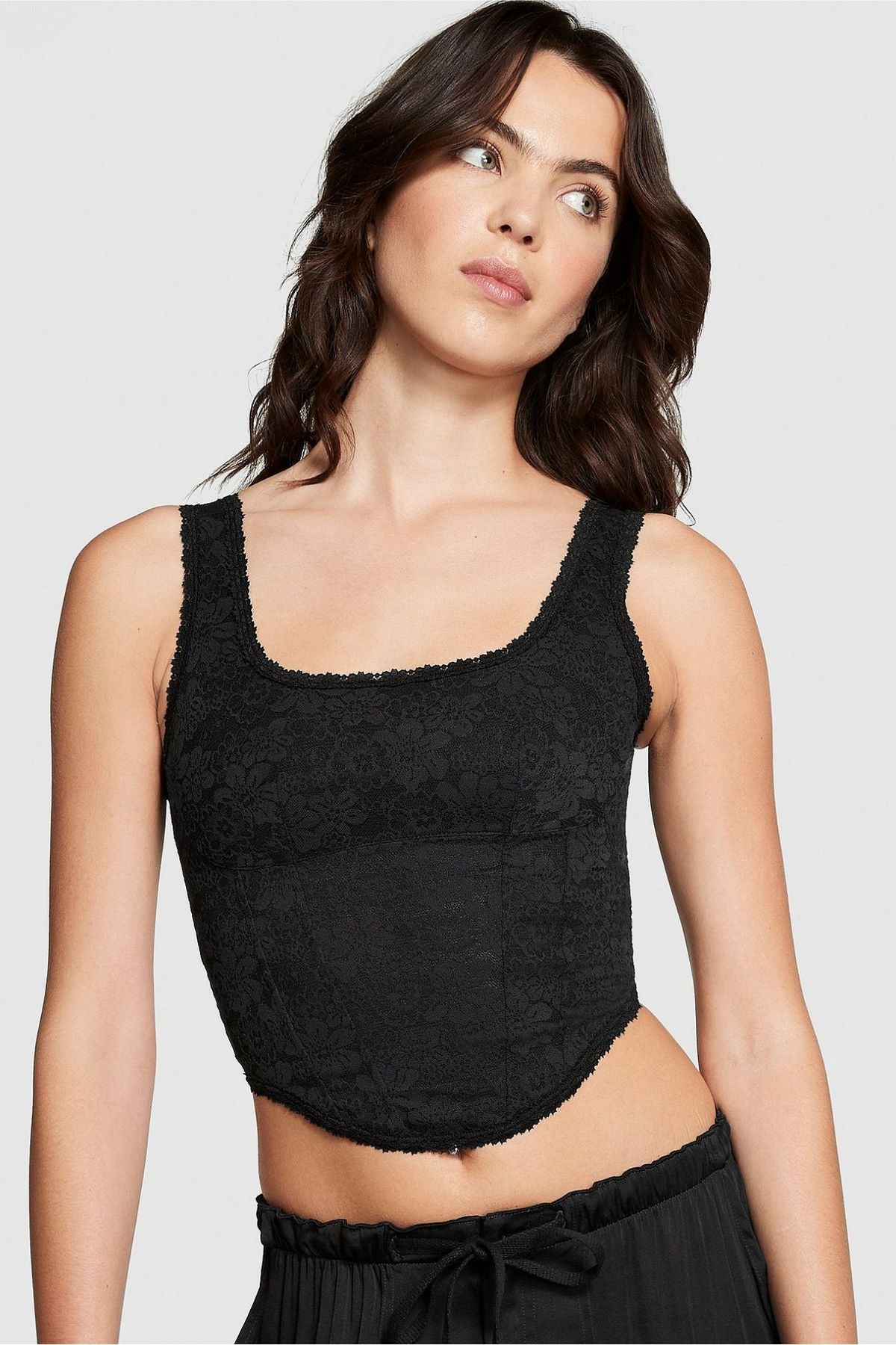 Кружевной комплект с корсетом 817071950 black