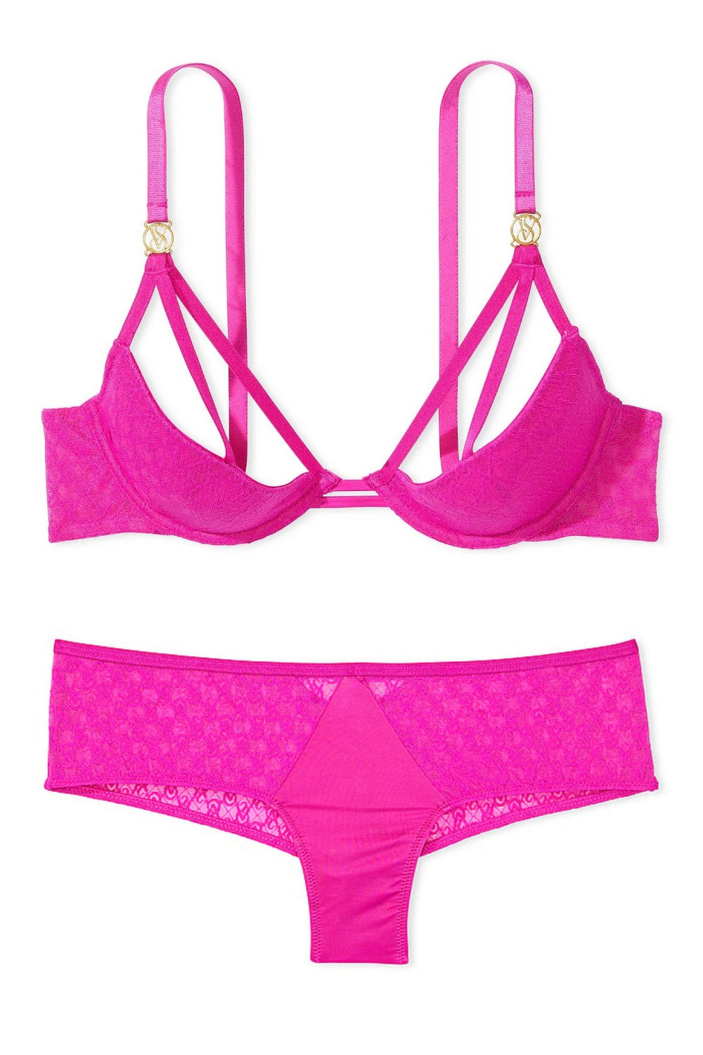 Комплект с открытыми чашками 881362283 pink