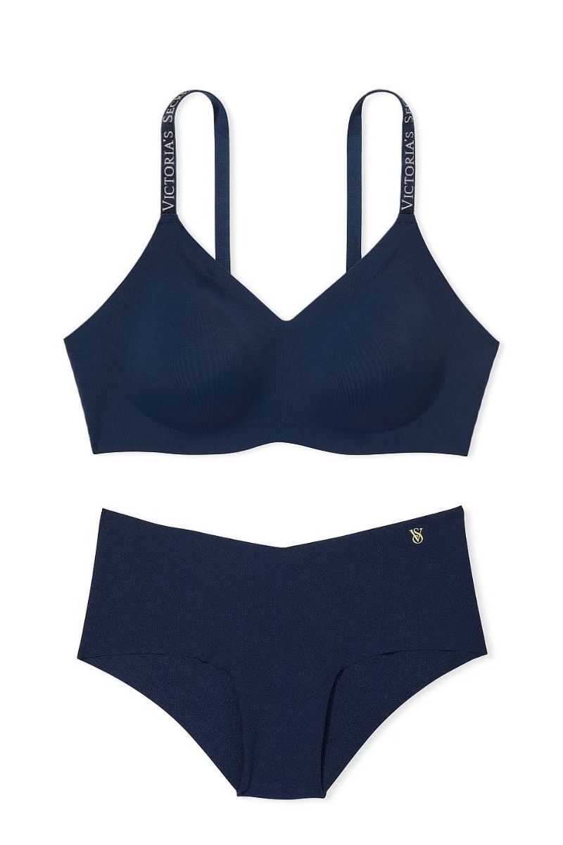 Бесшовный комплект белья 926117 blue