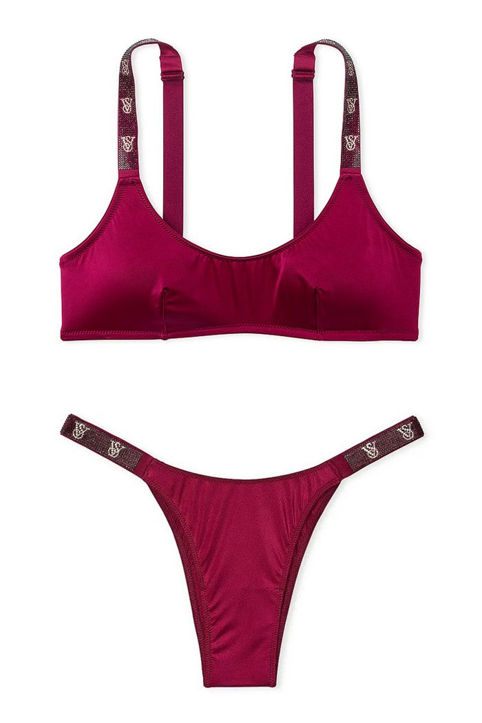 Комплект белья со стразами 928460548 bordo