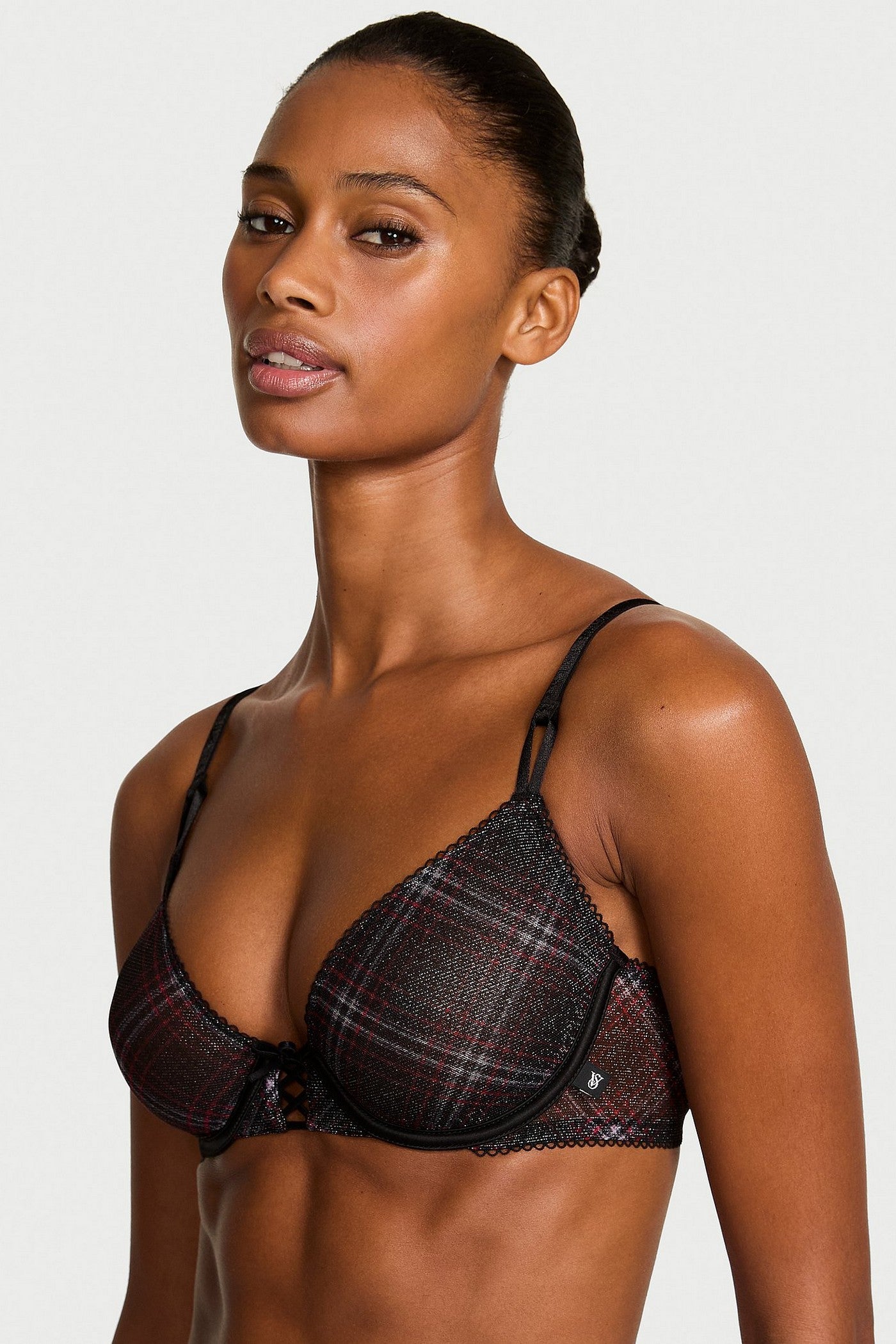 Комплект з мікросітки 948069224 black Victoria`s Secret бюстгальтер