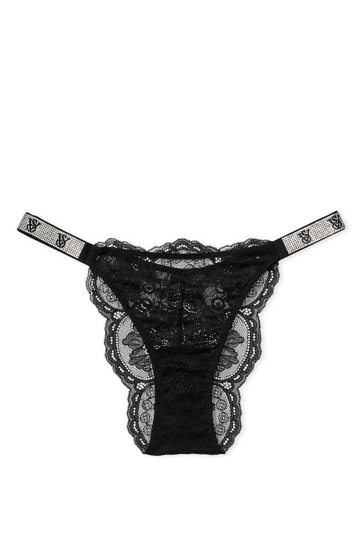 Кружевной комплект со стразами 948432030 black