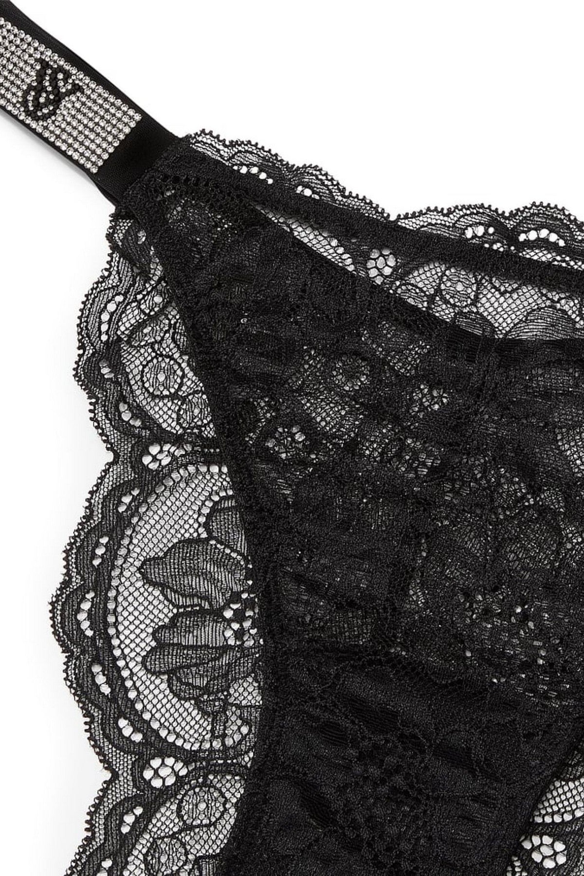 Кружевной комплект со стразами 948432030 black