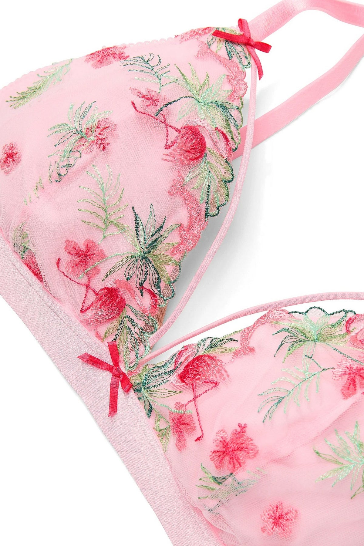 Комплект білизни з вишивкою 977437655 rose Victoria`s Secret вишивка