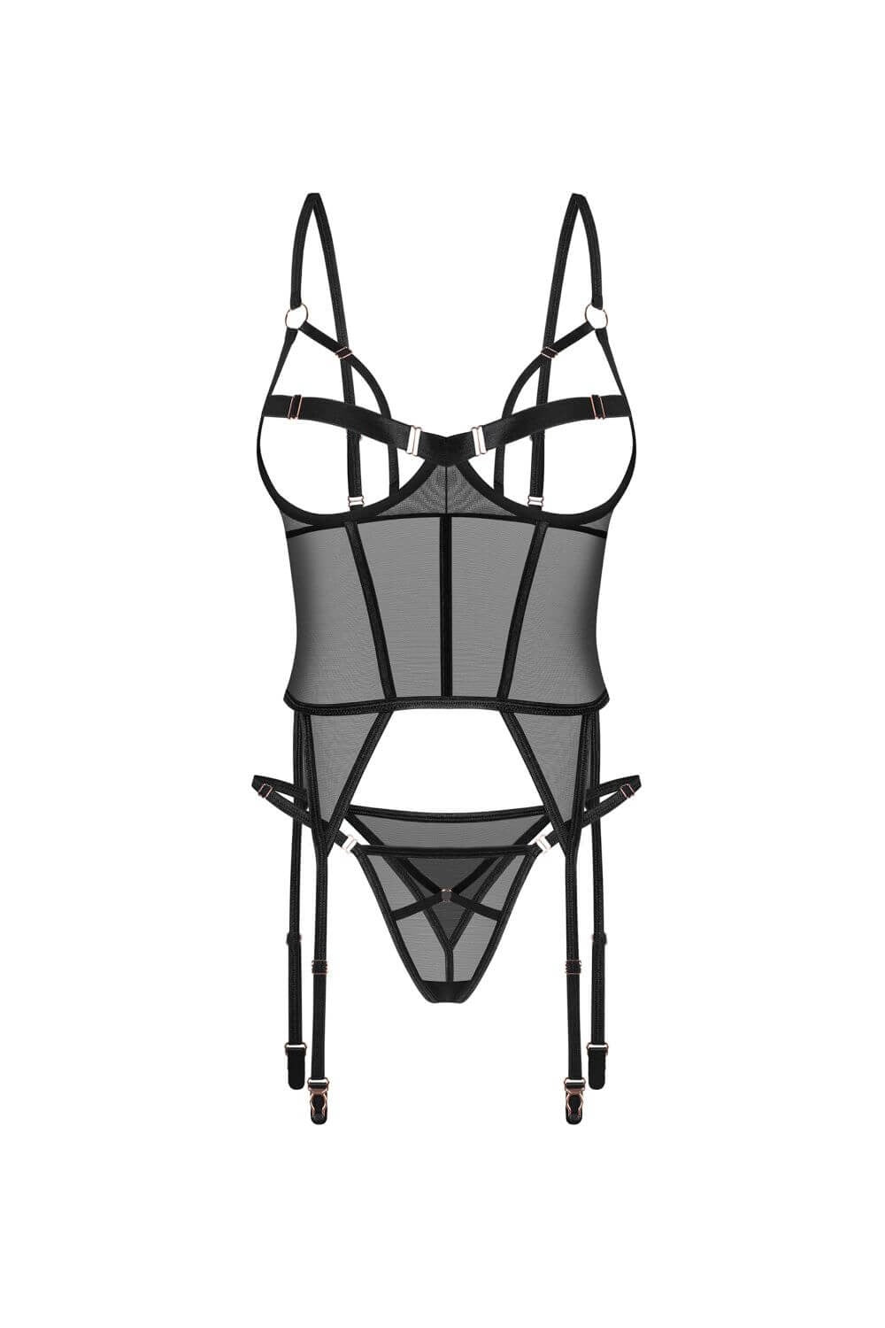 Корсет з відкритими грудьми Euridia black