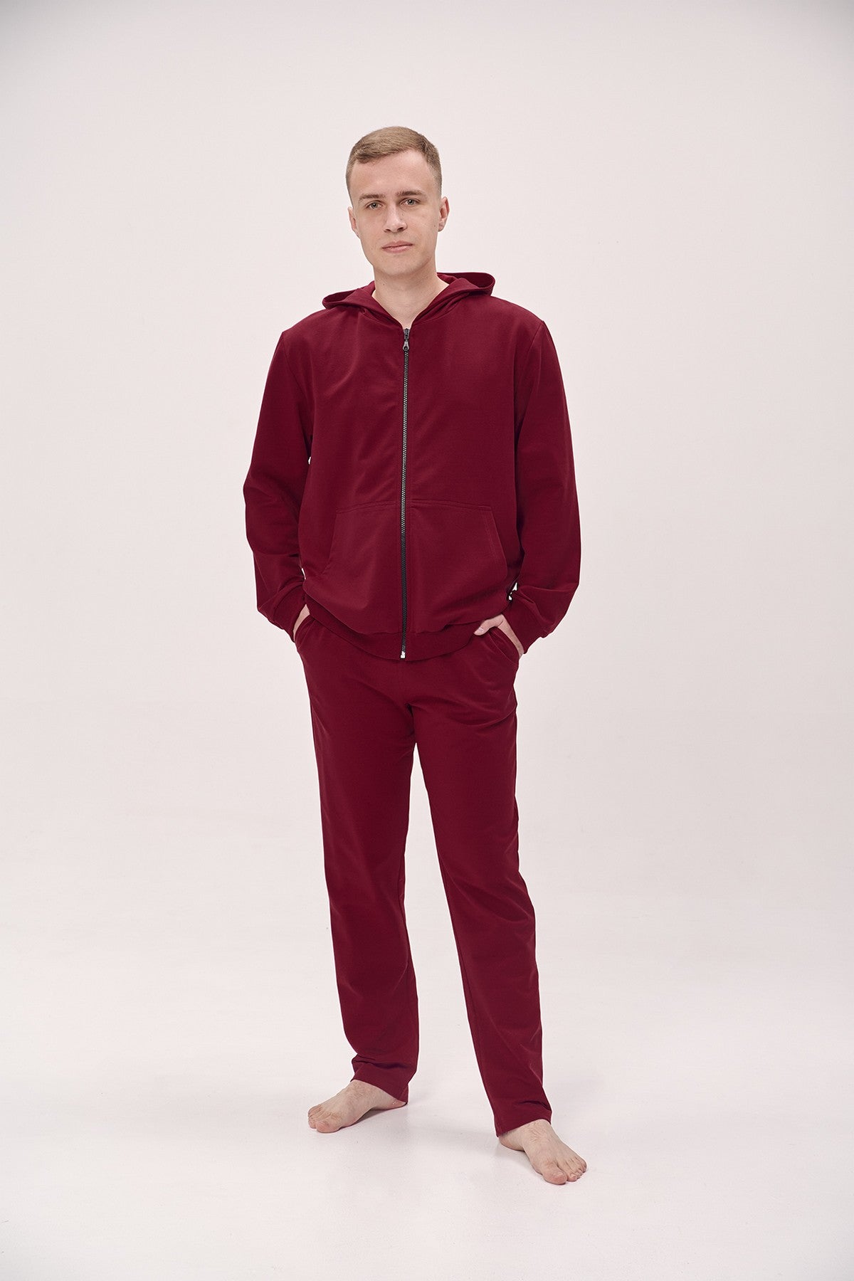 Мужской трикотажный костюм 1616/1 bordo