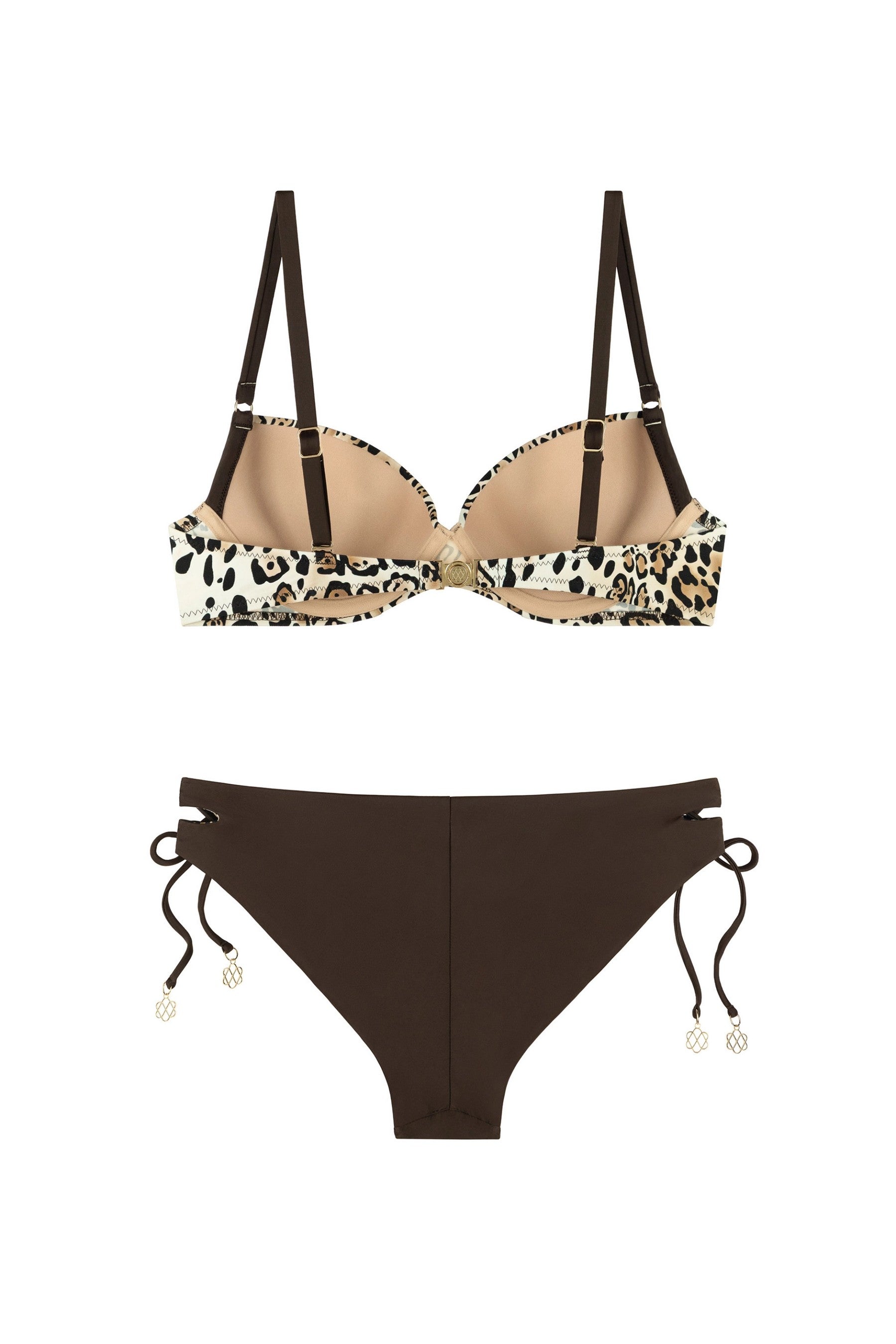 Раздельный купальник пуш-ап 951-009/951-228-1 995/15 chocolate