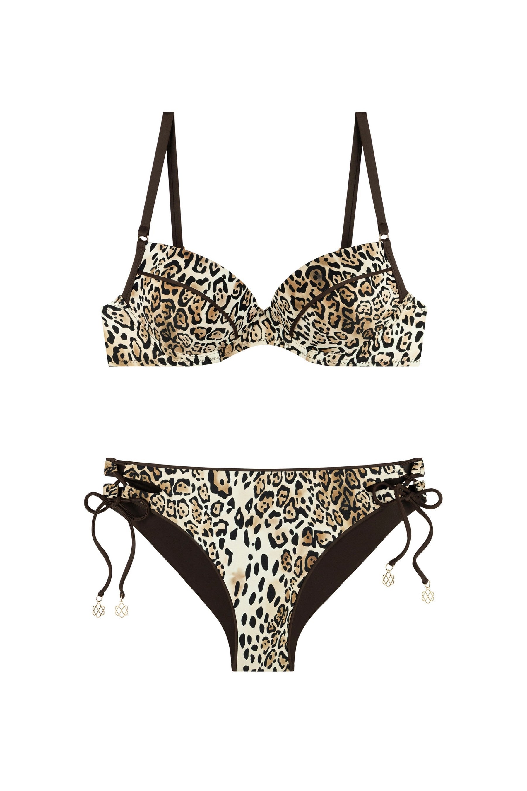 Роздільний купальник пуш-ап 951-009/951-228-1 995/15 chocolate