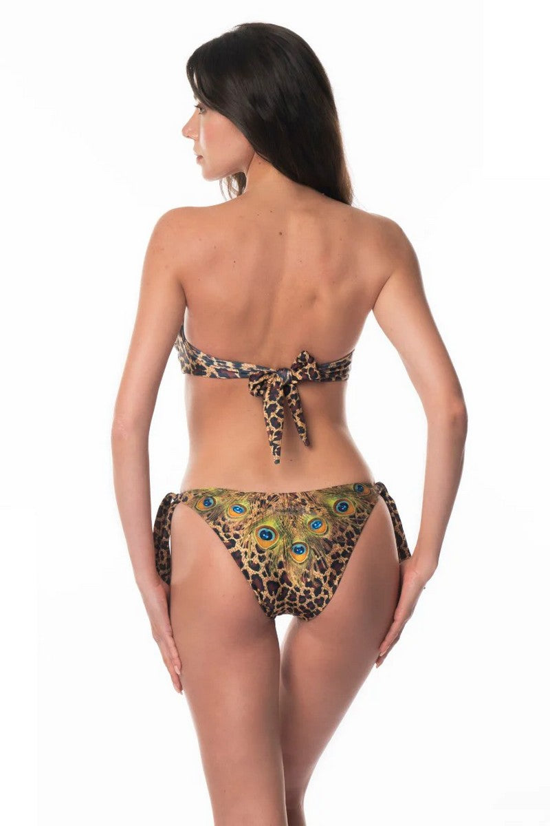 Раздельный купальник бандо AQ63025 leopard