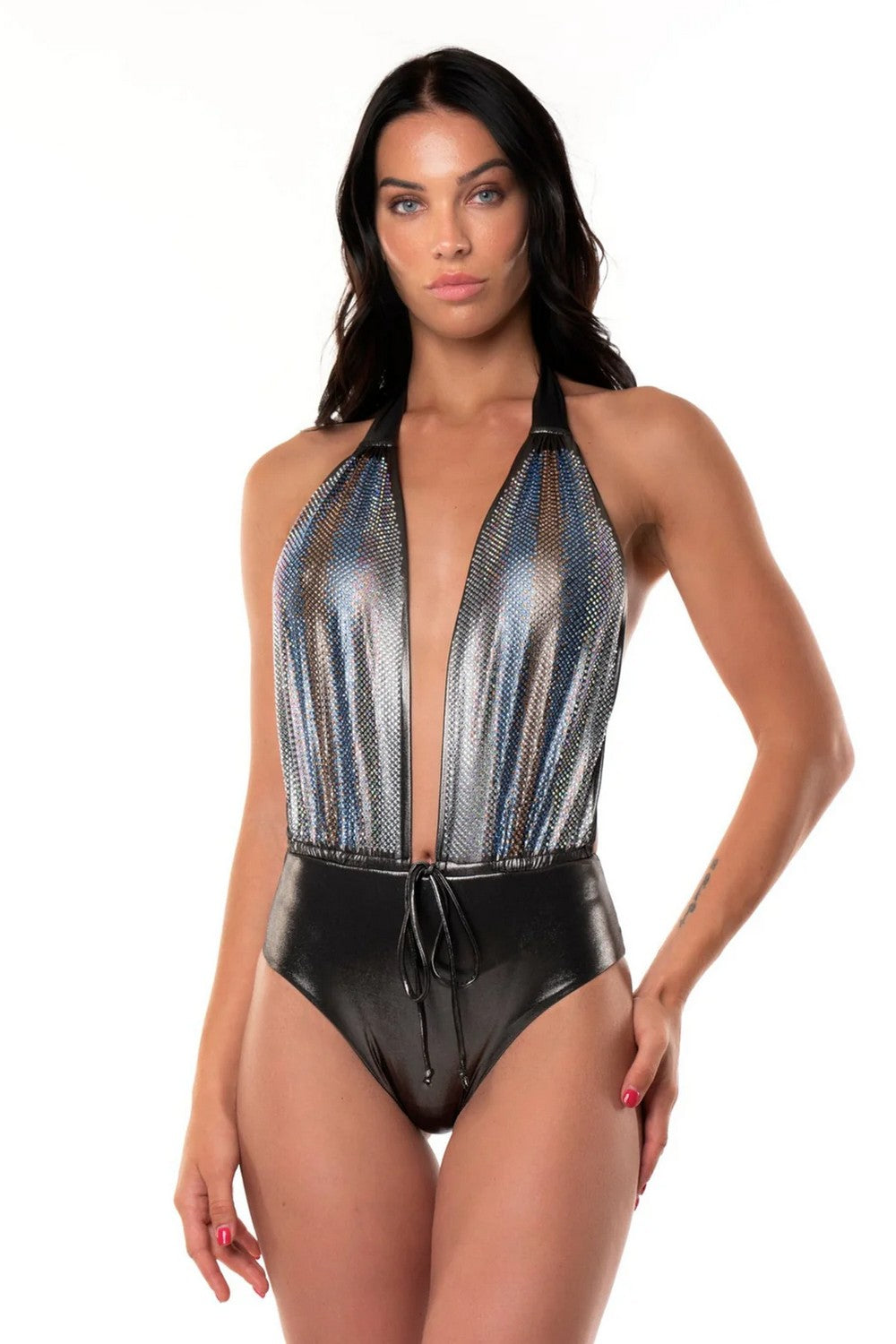 Сдельный купальник AQ74424 silver