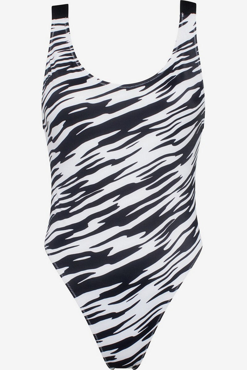 Сдельный купальник с принтом 285775163 black/white