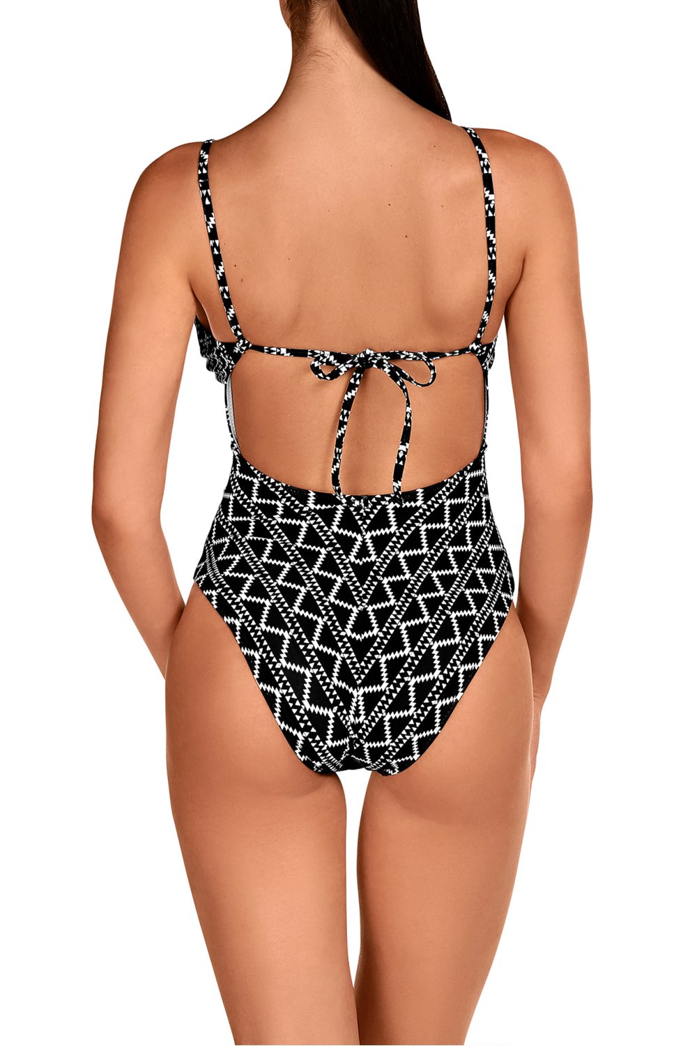 Сдельный купальник 1621 black/white