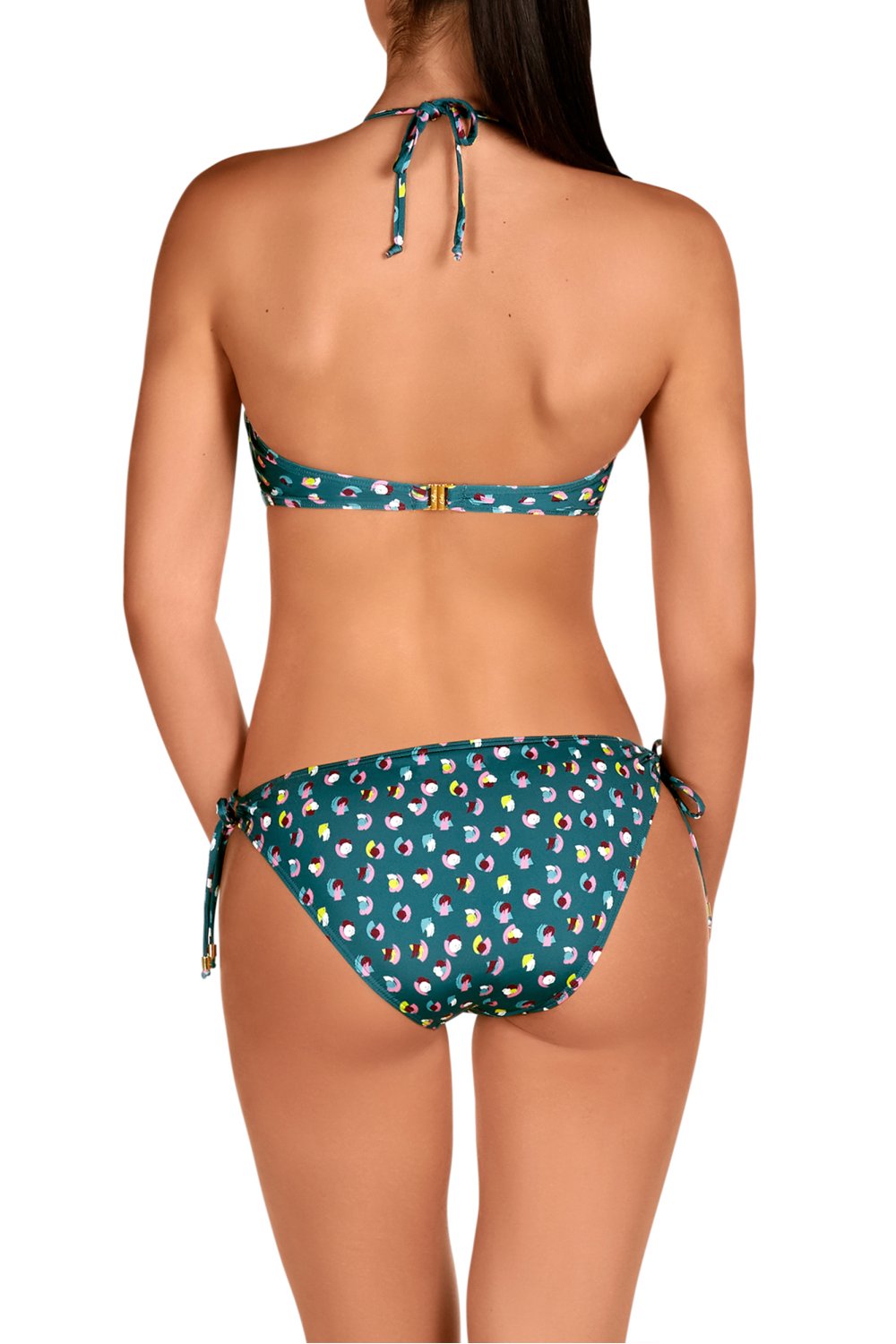 Раздельный купальник бандо 1672-3D green