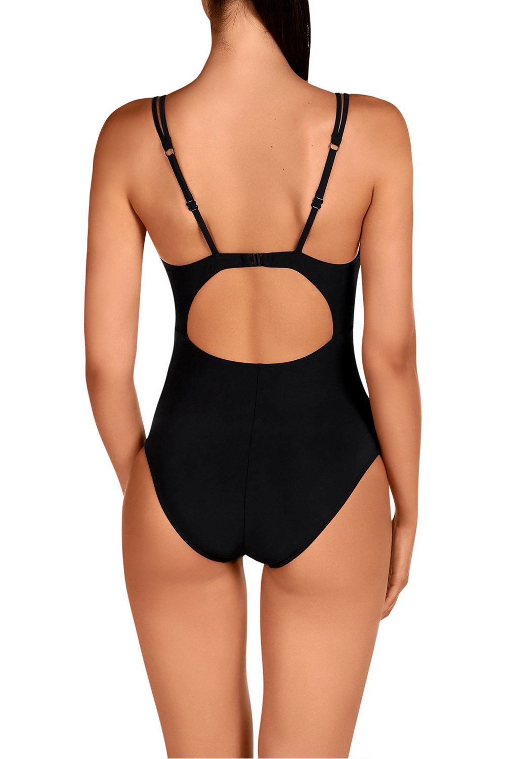 Сдельный купальник с коррекцией 1690 black/white