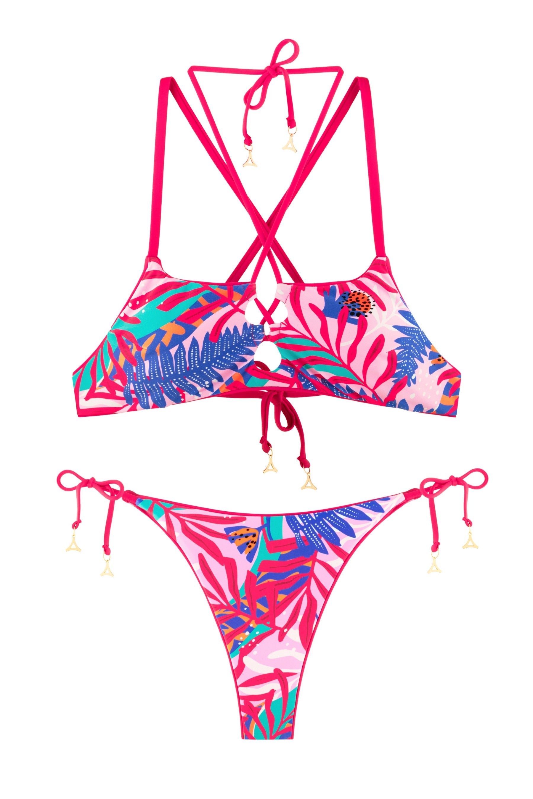 Двусторонний купальник 409-048/409-237 406 fuchsia