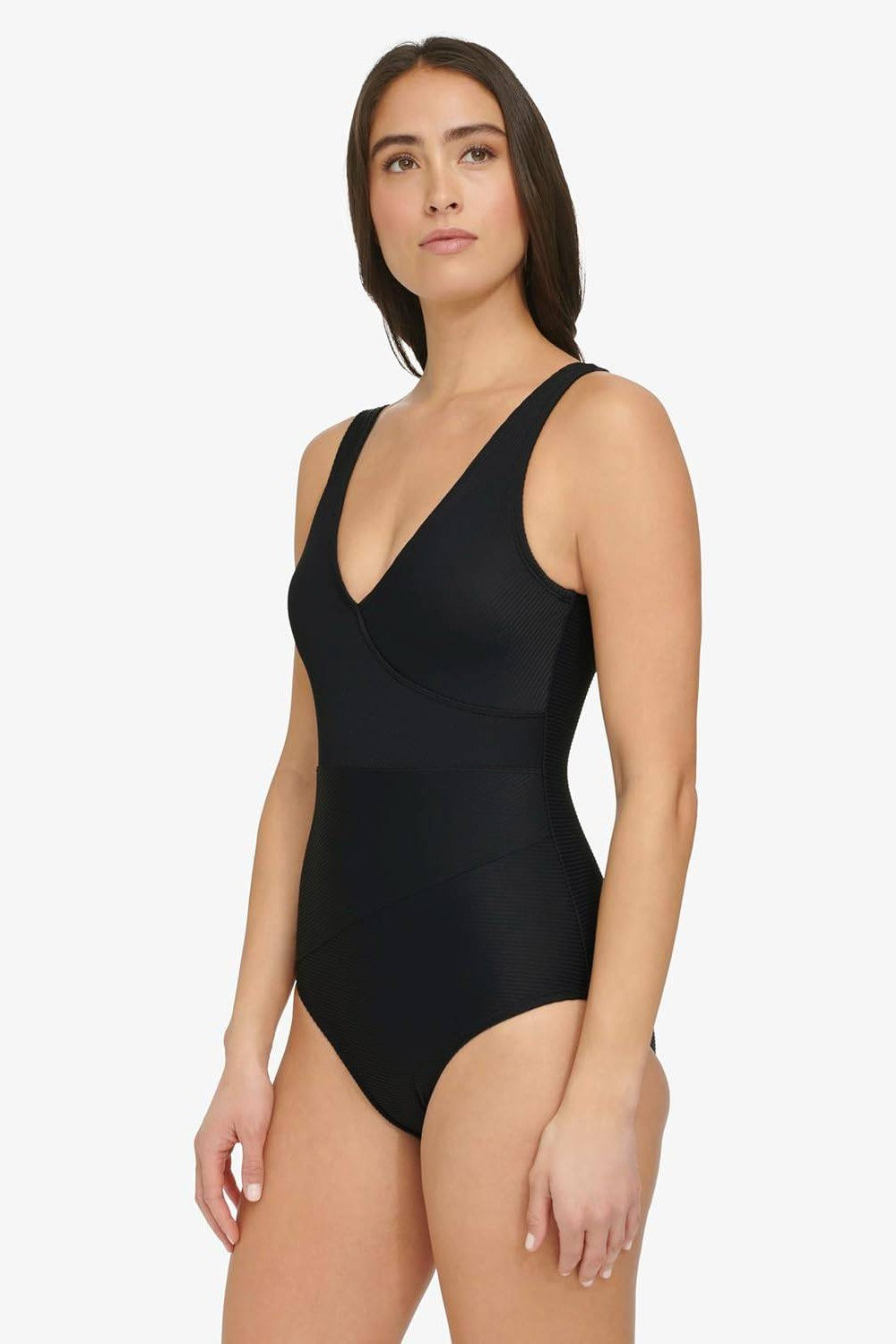 Сдельный купальник в рубчик 378796793 black