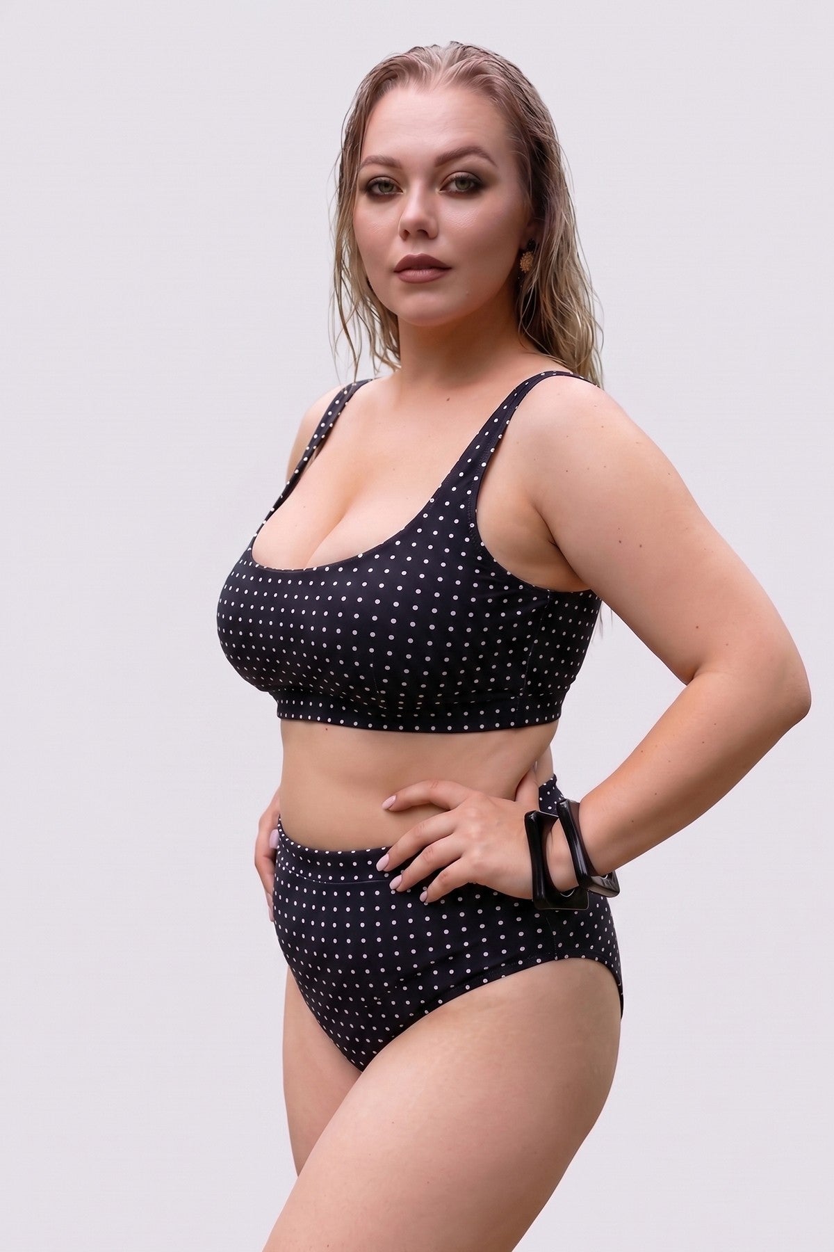 Суцільний купальник Plus Size KR30-E29 Totalfit вигляд збоку