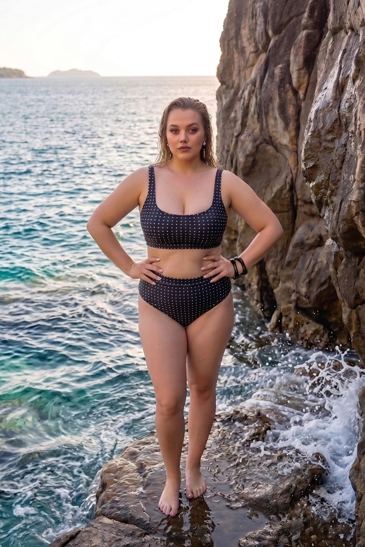 Суцільний купальник Plus Size KR30-E29 Totalfit