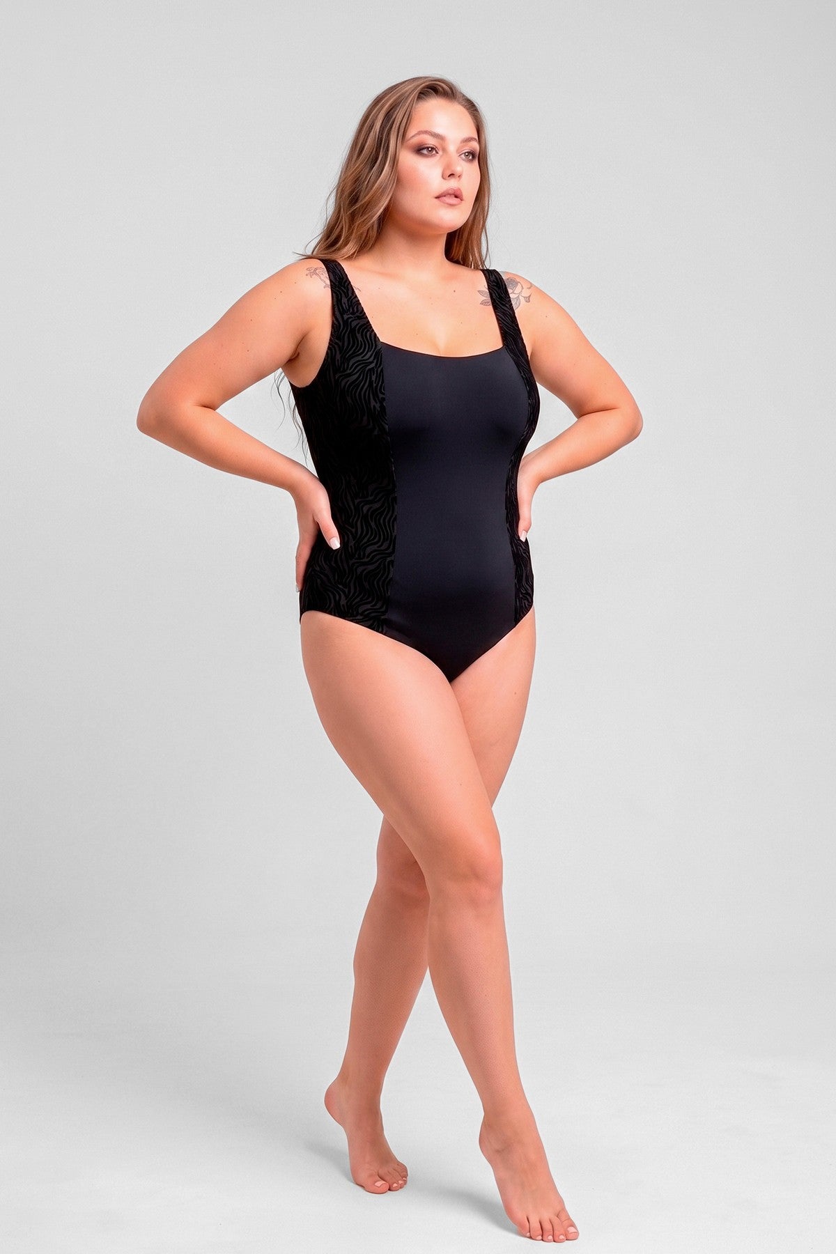 Суцільний купальник Plus Size KS17-TZ10 Totalfit