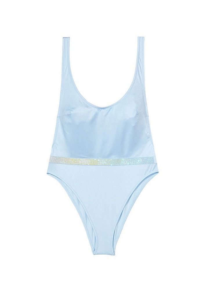 Сдельный купальник со стразами 175015470