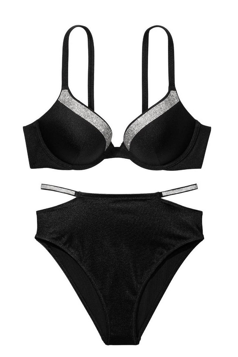 Раздельный купальник со стразами 537934868 black
