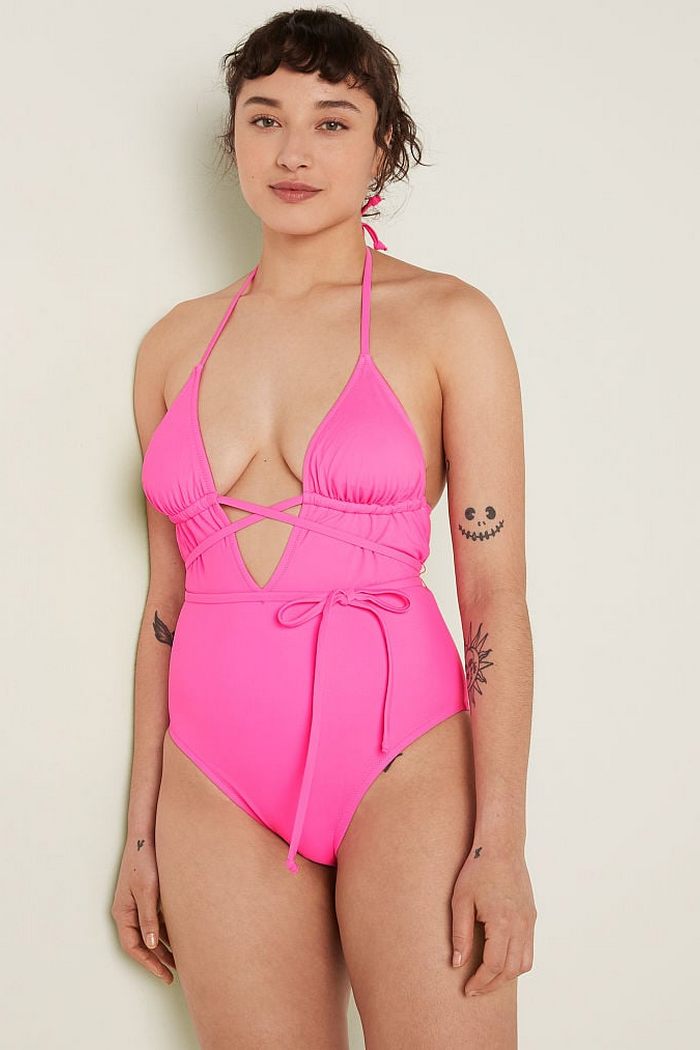 Сдельный купальник с завязками 681545614