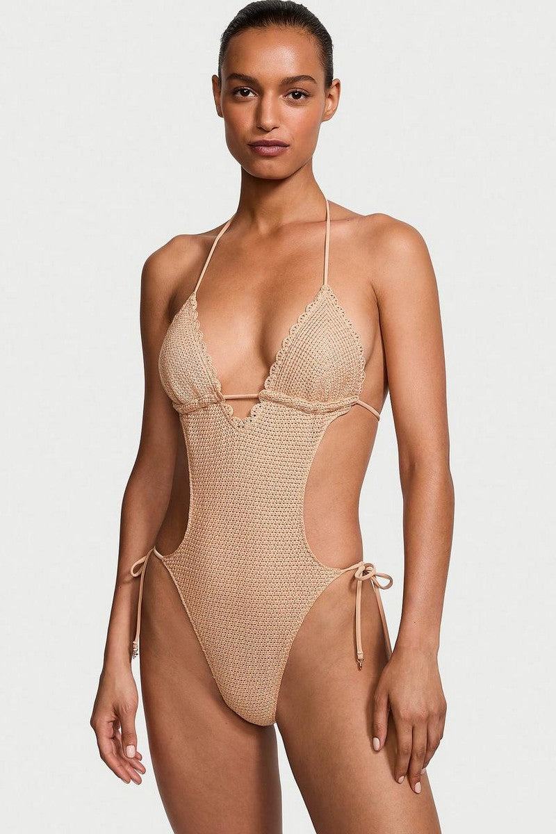Сдельный купальник монокини 722598209 beige