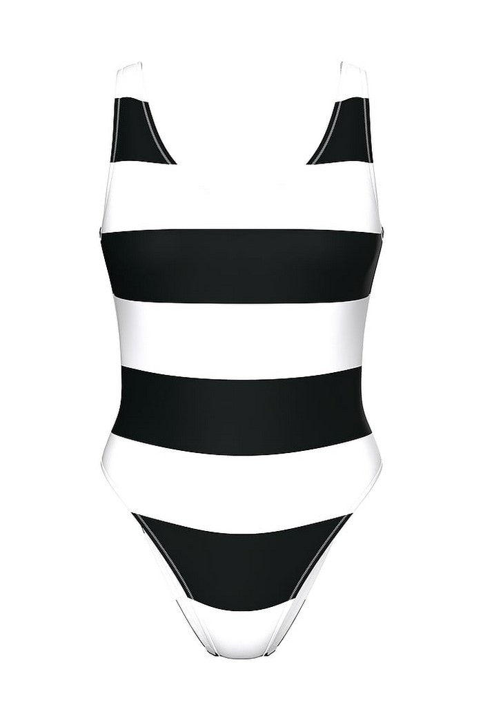 Суцільний купальник 736626001 black/white Victoria`s Secret