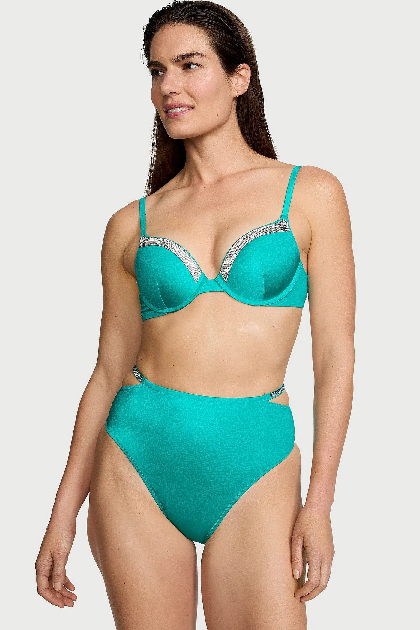 Роздільний купальник пуш-ап 823280270 azure