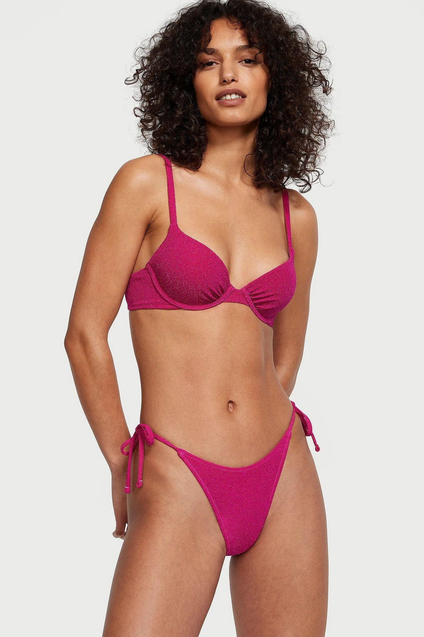 Купальник бикини с люрексом 97755840 pink