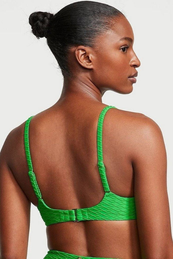 Раздельный купальник пуш-ап 97896232 green