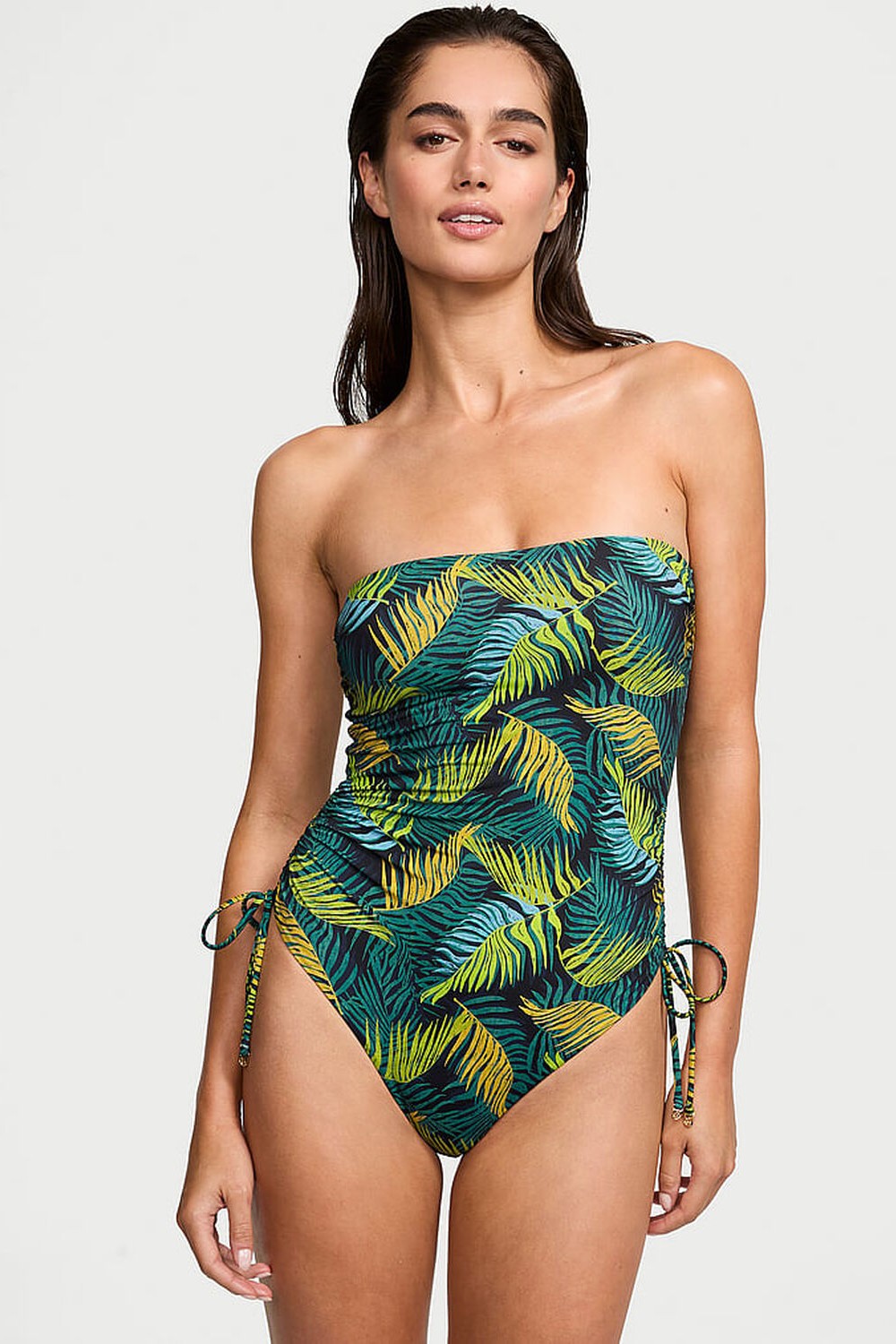 Суцільний купальник бандо 969689944 green Victoria`s Secret