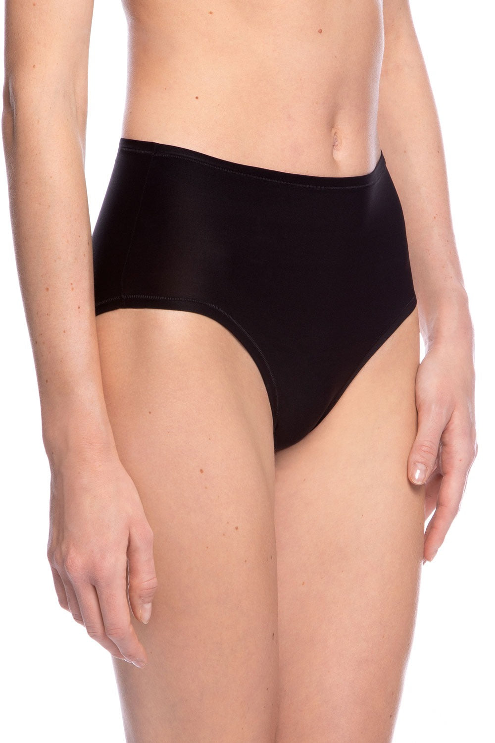 Эластичные высокие трусики слип FIT6000MD-02 black