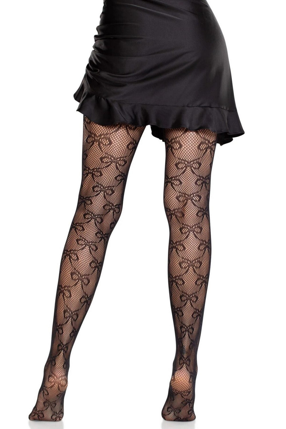 Ажурные колготки с бантиками Bow Net Tights