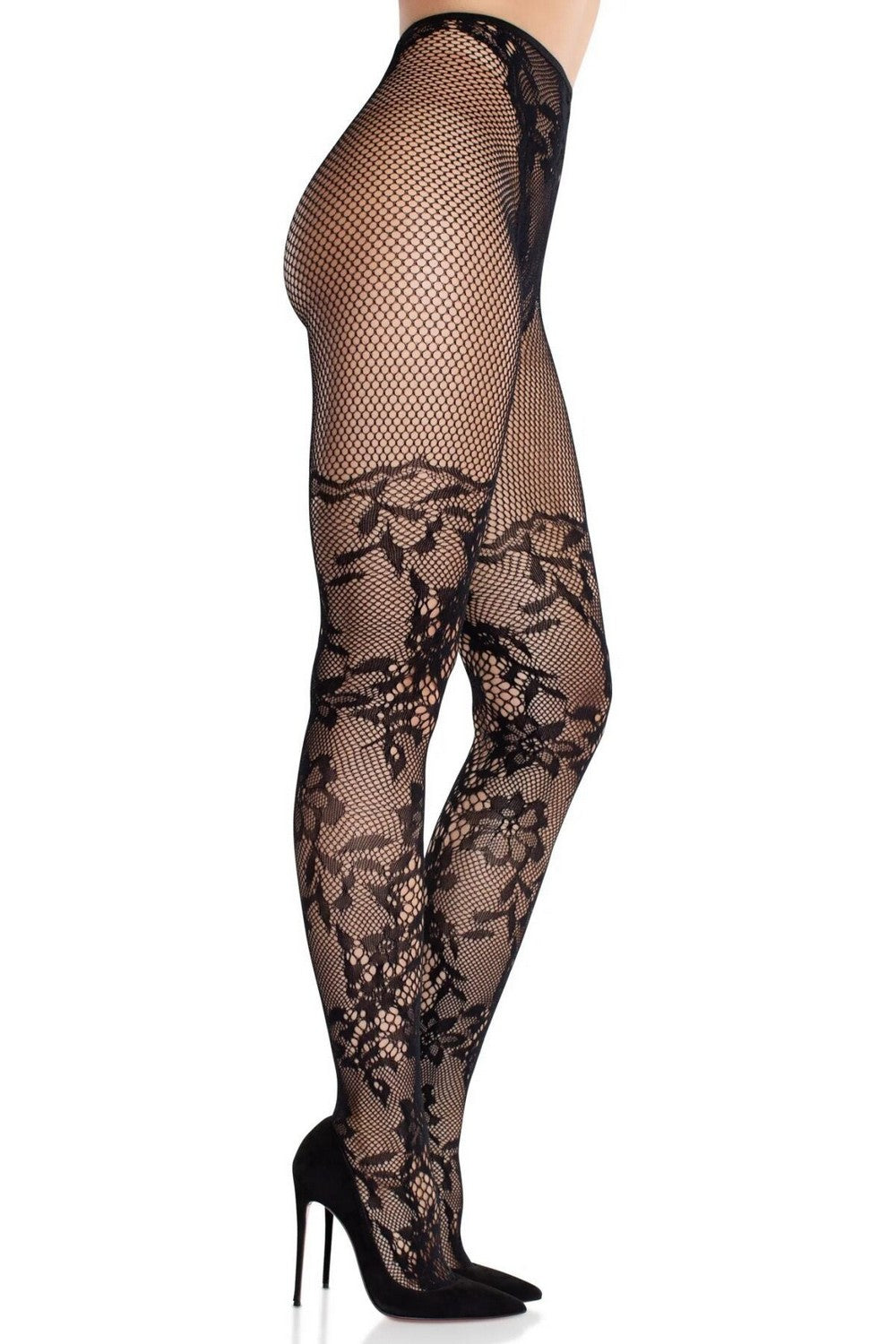 Ажурные колготки Dahlia Lace Tights with Net Thigh Detail