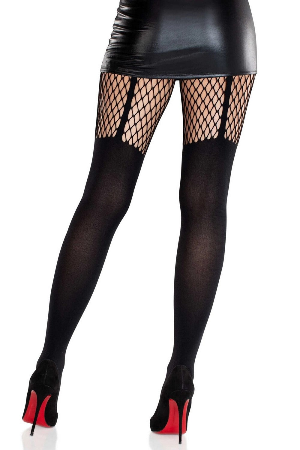 Колготки с имитацией чулок Garter Illusion Tights with Net Detail
