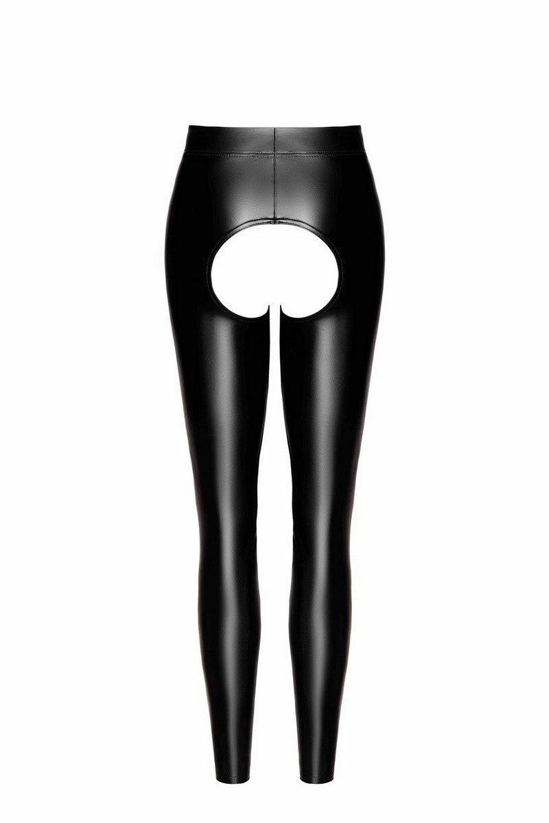 Легінси з розрізом F304 Taboo black Noir Handmade