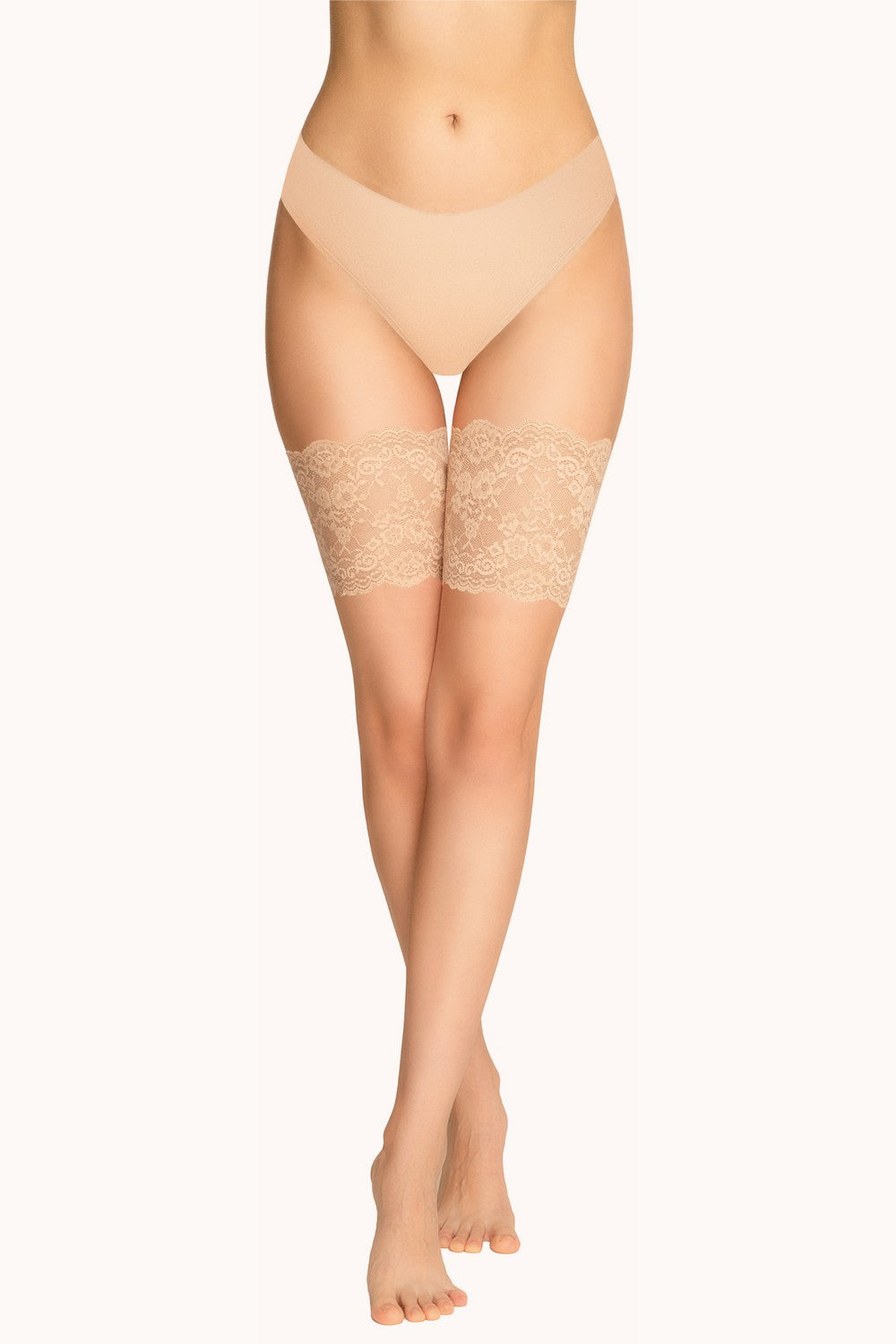 Кружевные бандалетки на бедра 170 Lace beige