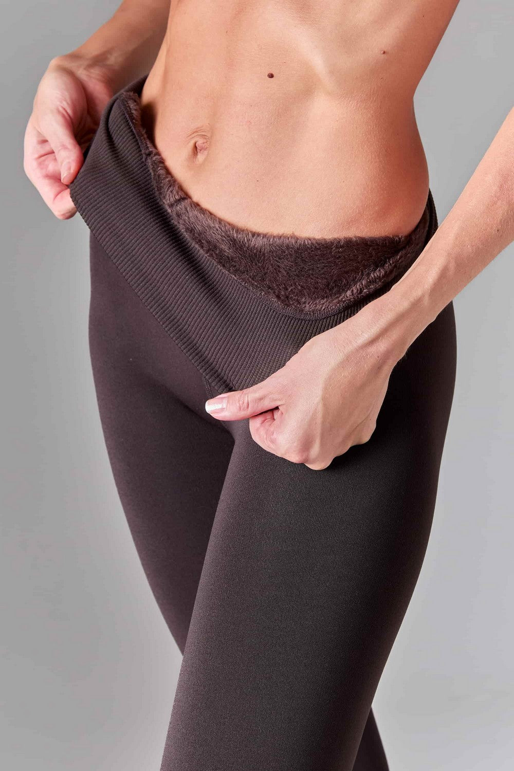Термолеггінси з начосом 665 Thermo brown Legs пояс