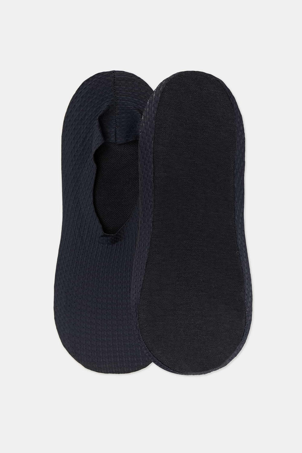 Следки с силиконовой вставкой 747 Sneaker Invisible Micro Waffle (2 пары) black