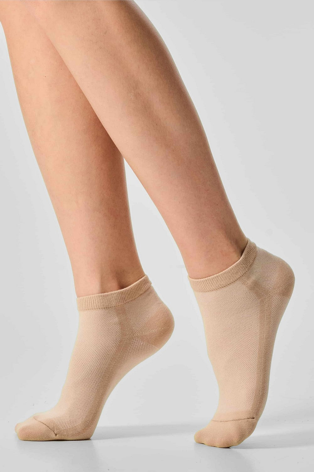 Бавовняні шкарпетки 8 Socks Cotton Mesh Low (3 пари) milk/pudra/sand 