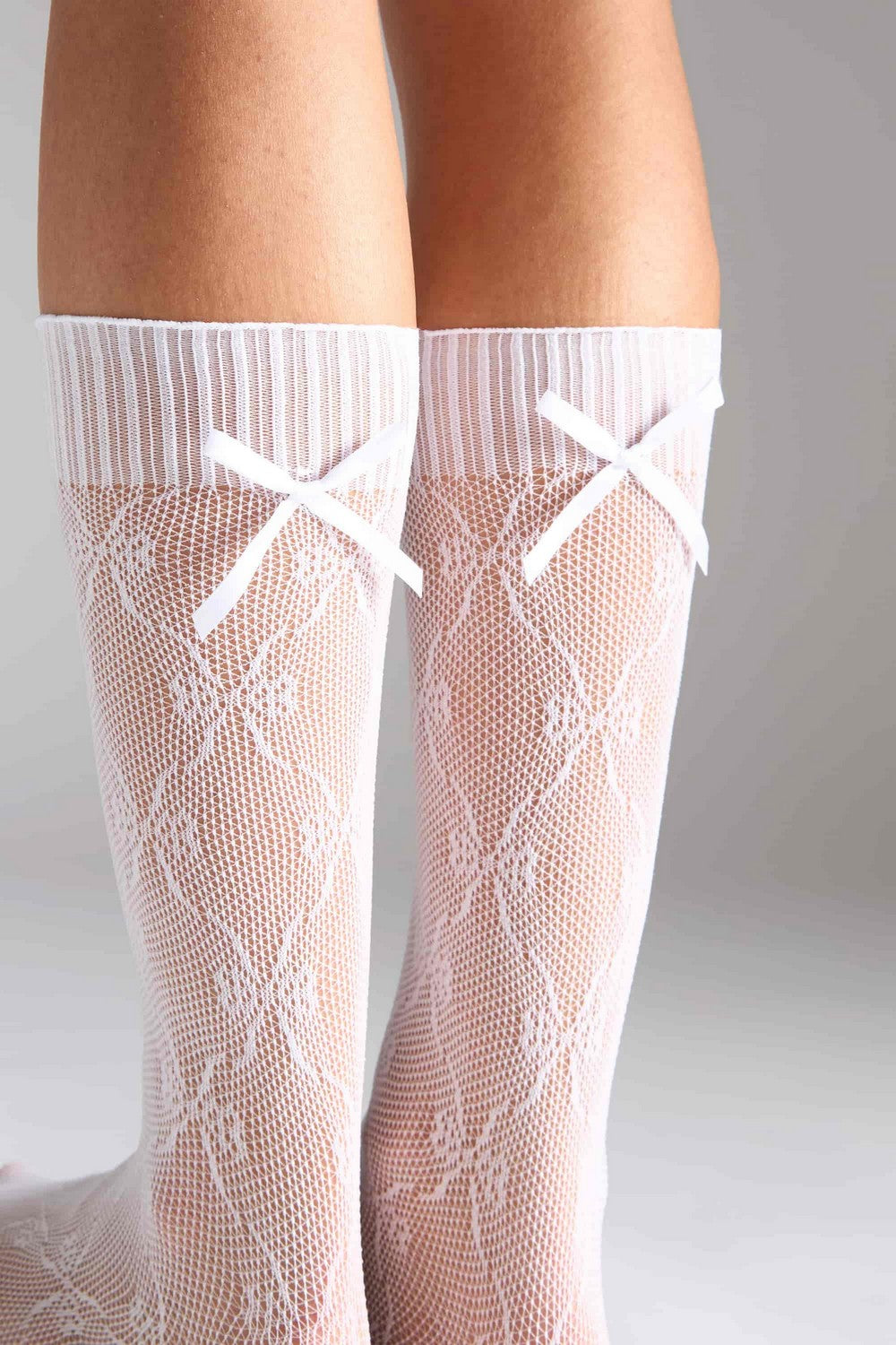 Ажурні гольфи G22 Socks Ajour Bow (2 пари) white