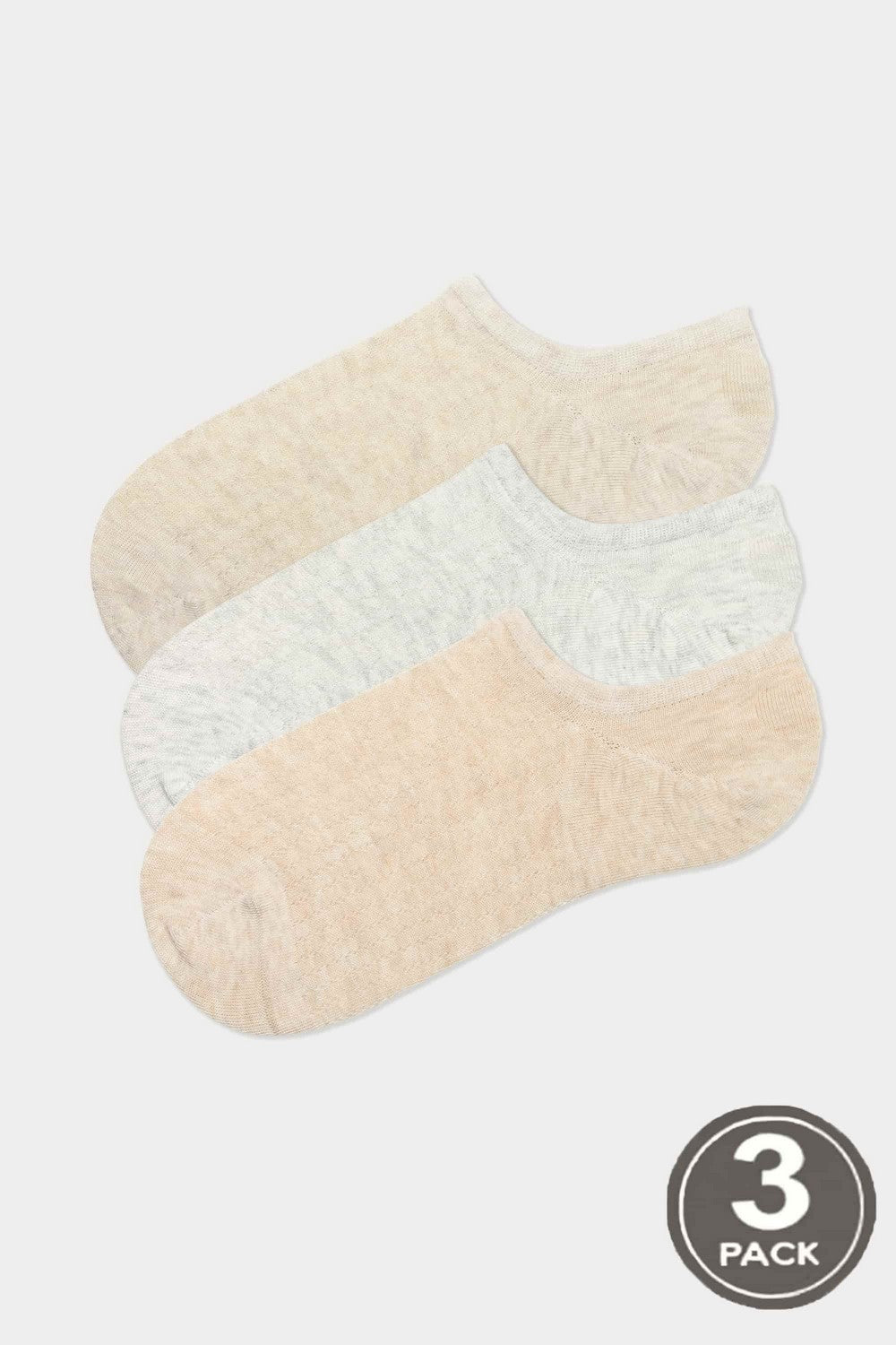 Носки з бавовни G26 (3 парі) grey/beige/latte 