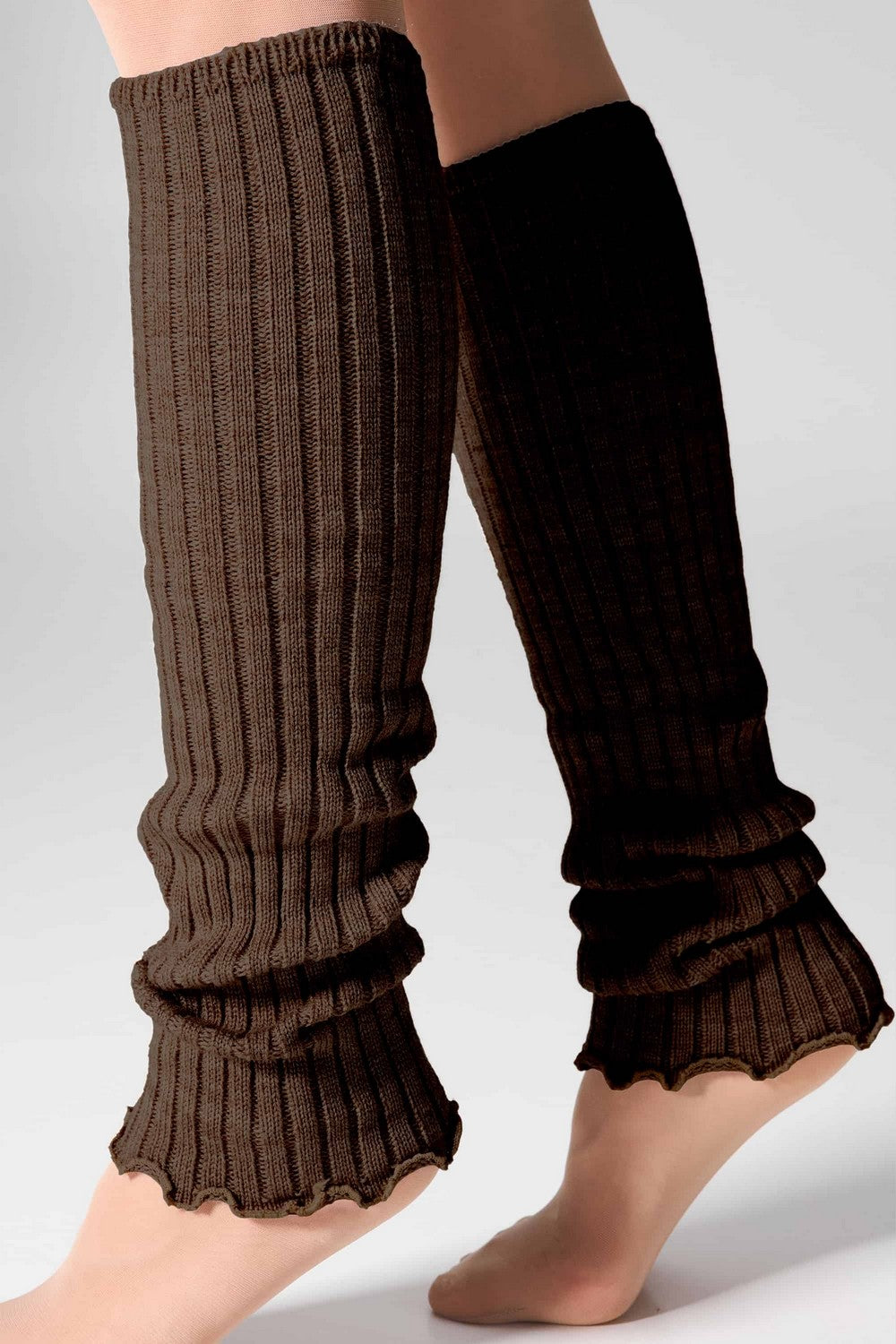 Гетри в рубчик GT25 brown Legs вид сбоку