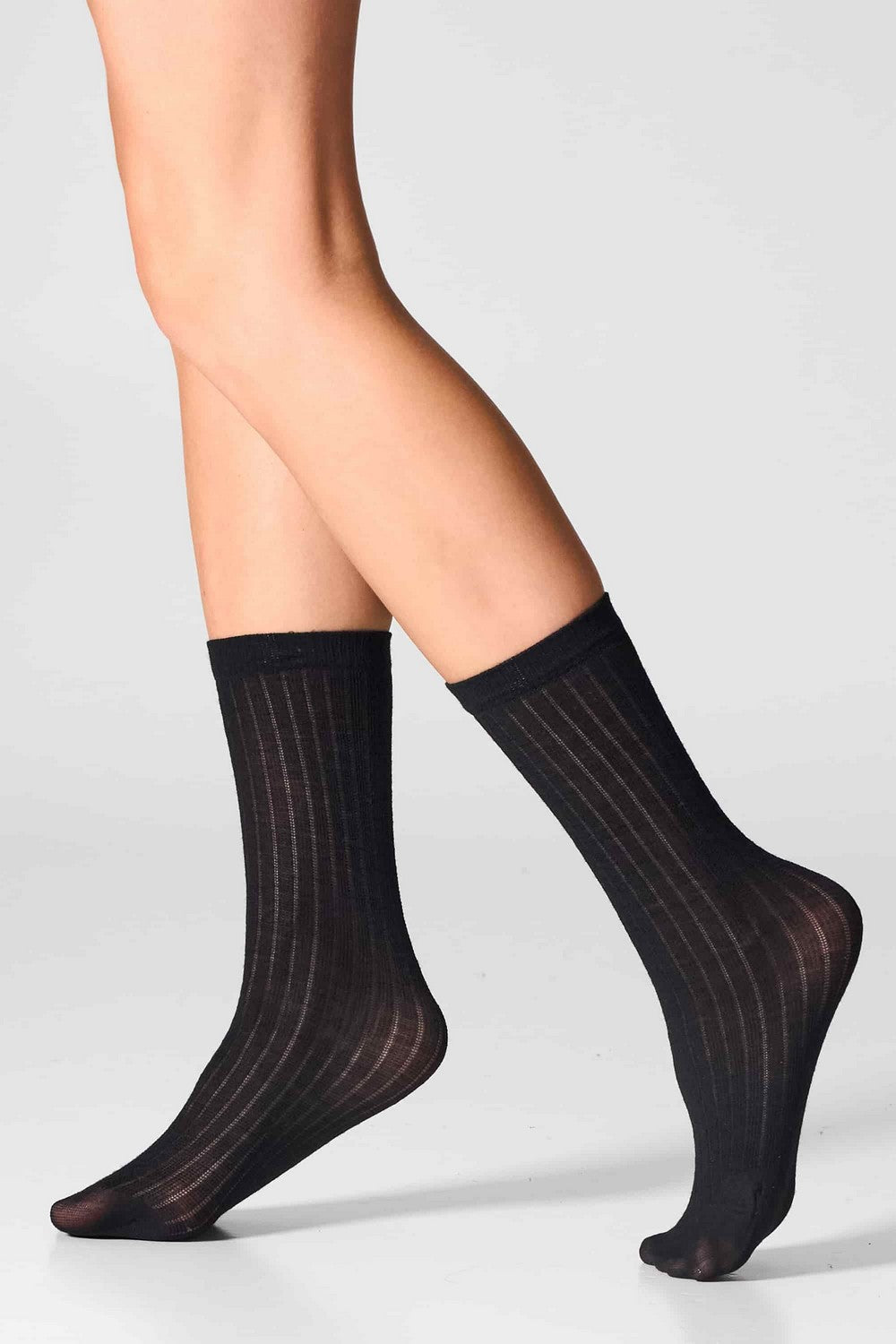 Вовняні шкарпетки W12 (2 шт.) nero/grey melange Legs